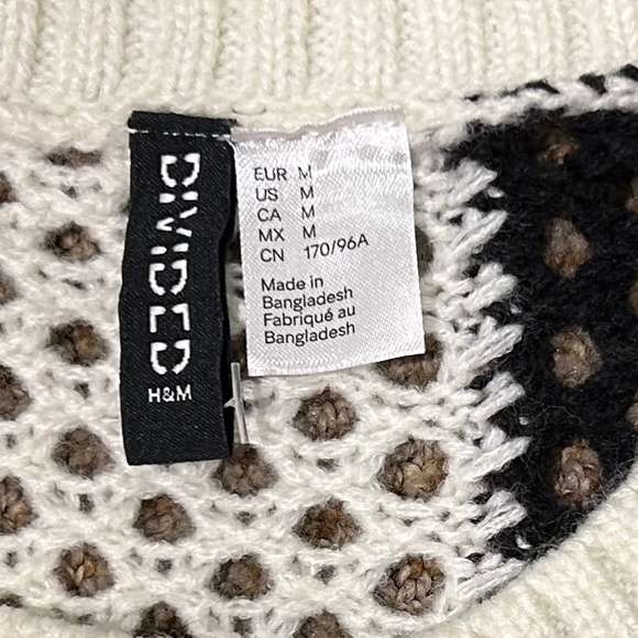 H&M Black and White Striped Cardigan - Picture 3 of 9